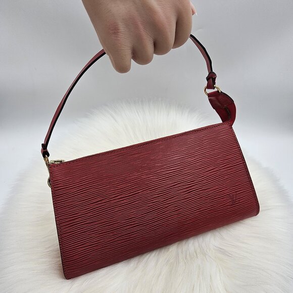 Louis Vuitton  Red Epi Leather Pochette Accessoire - Picture 1 of 17